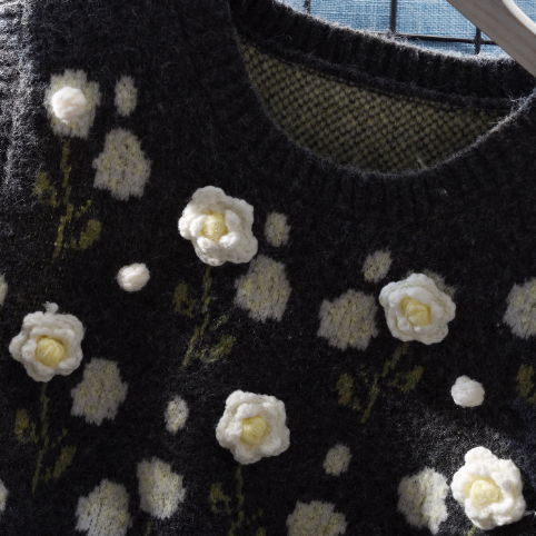 Short Round Neck Autumn New Gray Knitted Sweater Vest YM2355