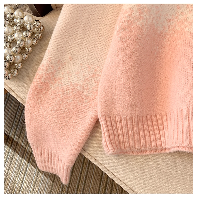 Gentle Style Soft Waxy Sweater Women's Autumn Fashion Sweet Age-reducing Knitted Sweater YM2300