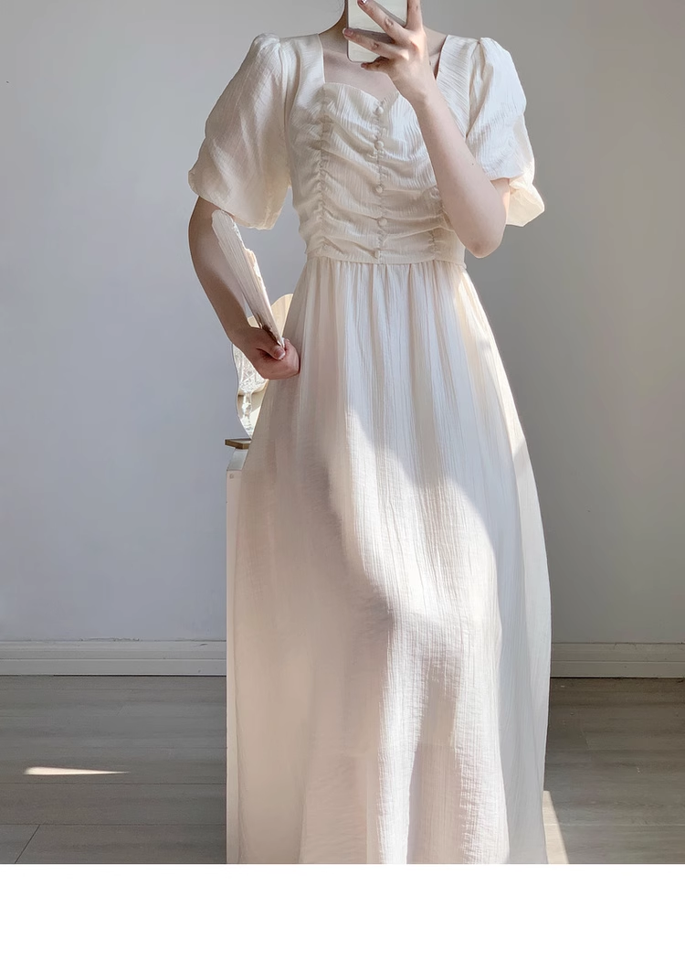 women's summer square neck dress YM1103