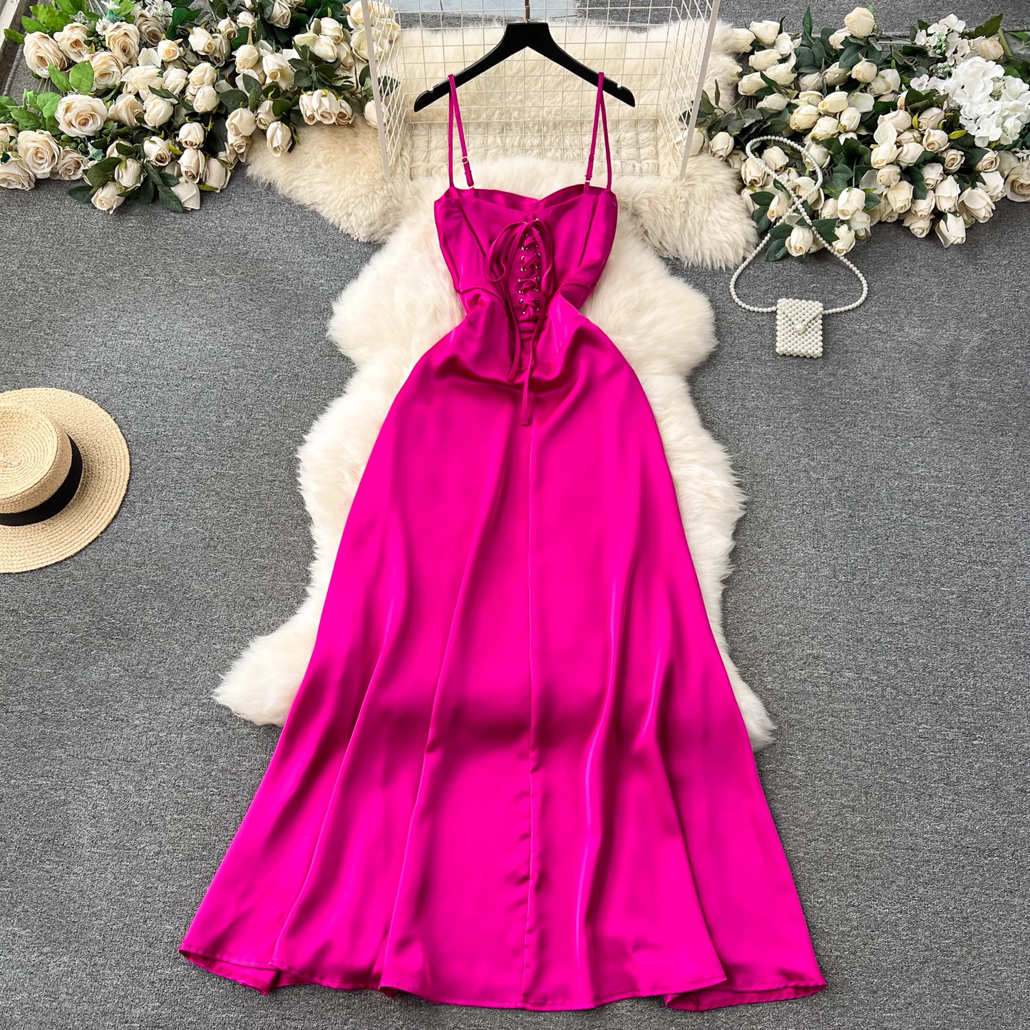 A-line Spaghetti Straps Dress YM1199