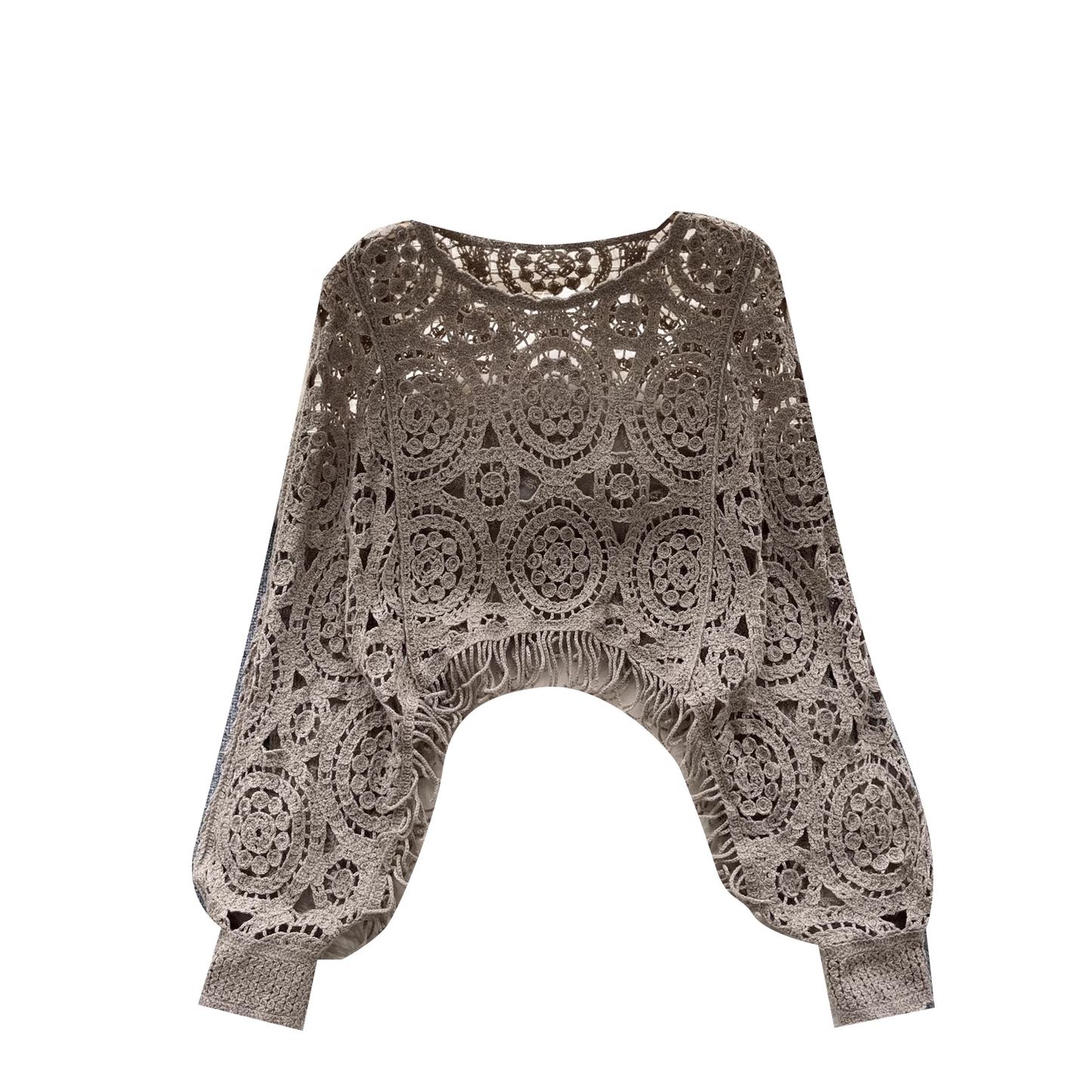 women's retro style hollow knitted top shirt YM430