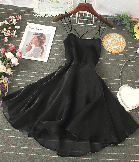 Cute tulle backless short dress mini dress, YM73