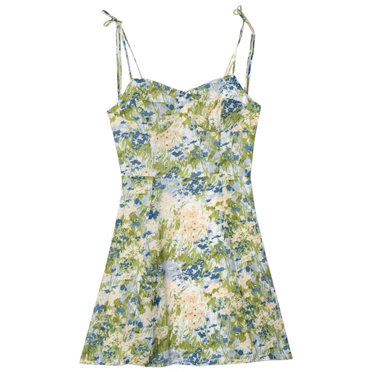 French retro floral dress YM478