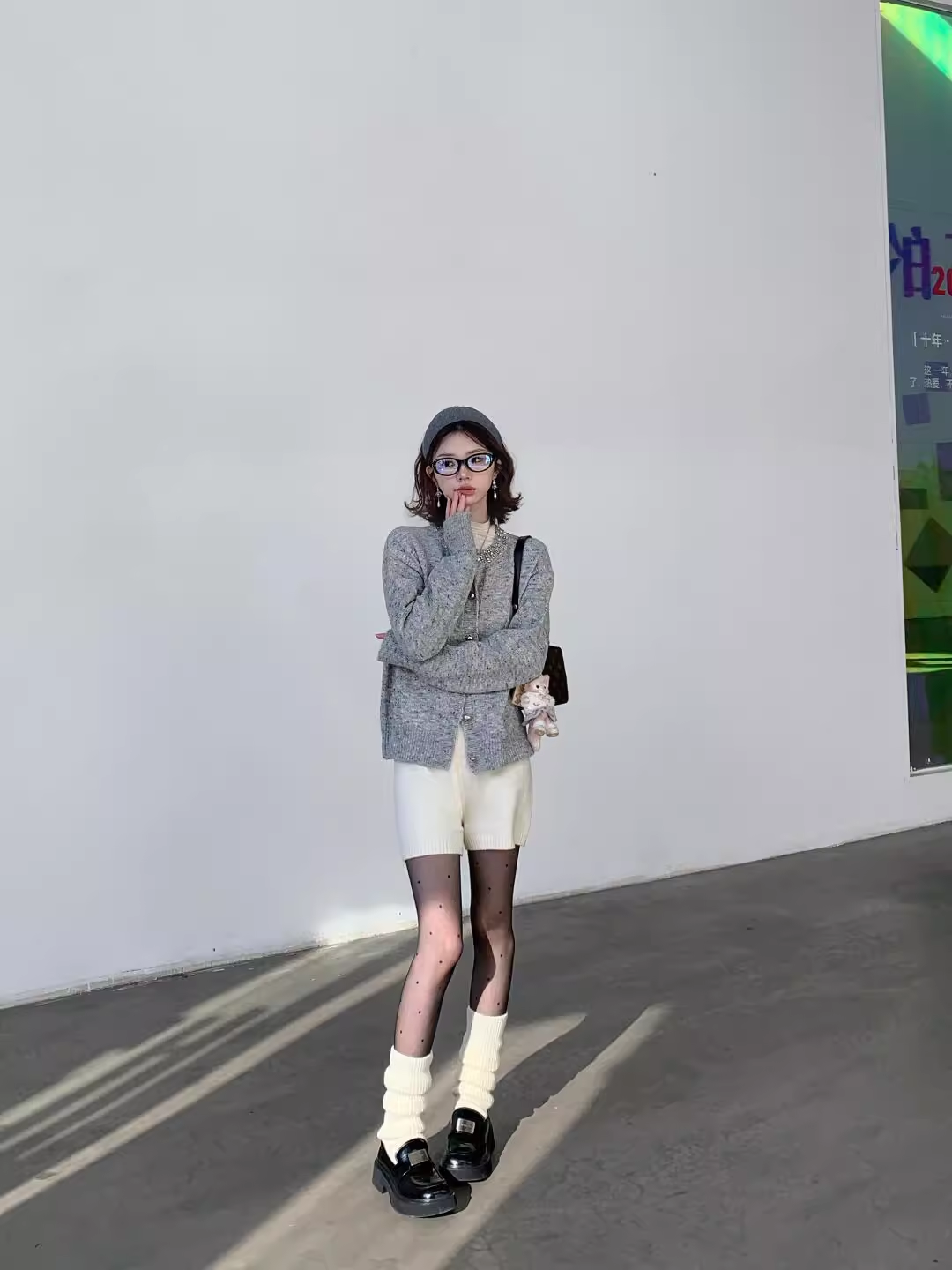 Gray Knitted Unique And Beautiful Sweater Cardigan YM2390