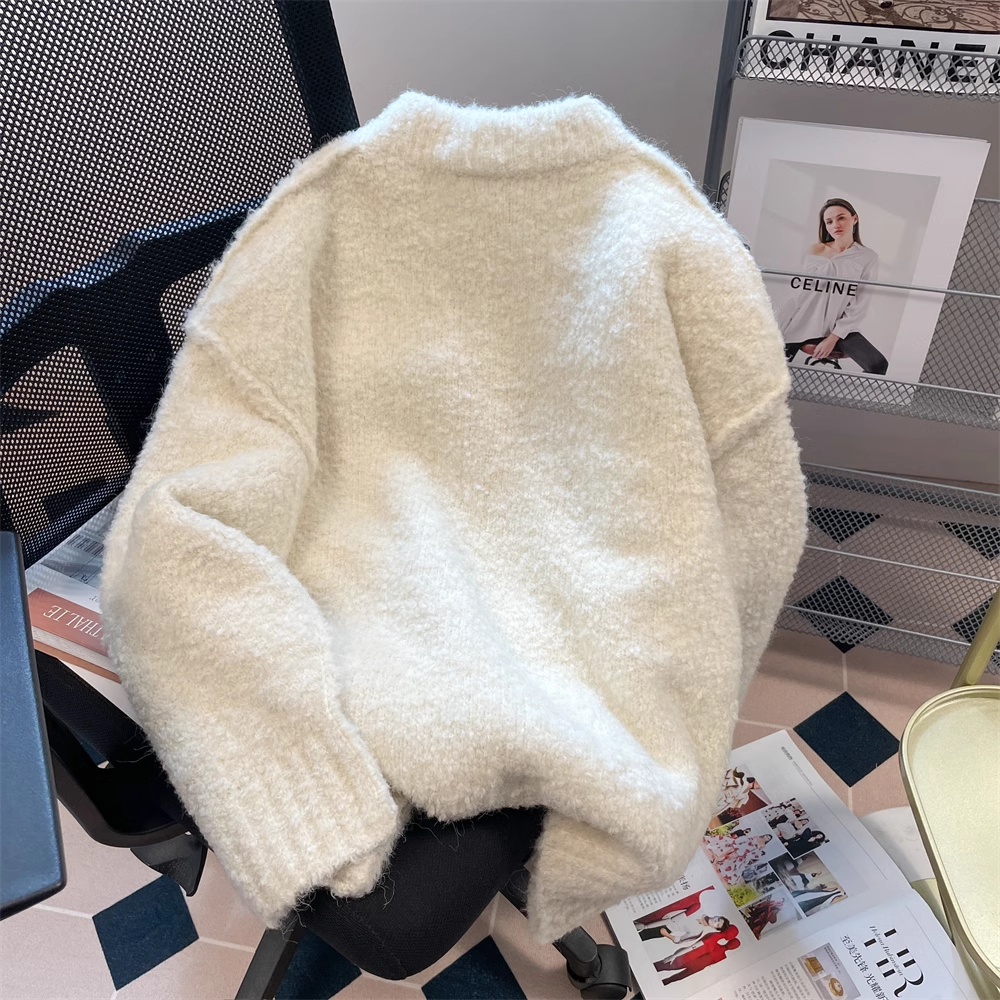 Three-dimensional doll sweater for women, autumn and winter lazy vintage outer wear YM873