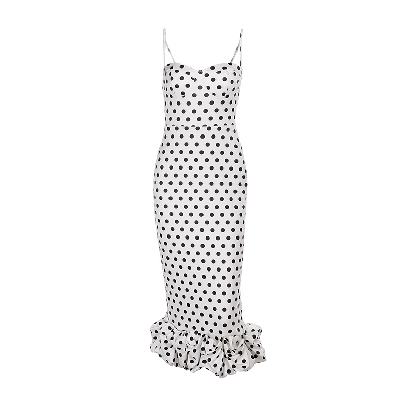 Pretty Spaghetti Straps Sheath Long Party Dress White Vacation Dress YM2202