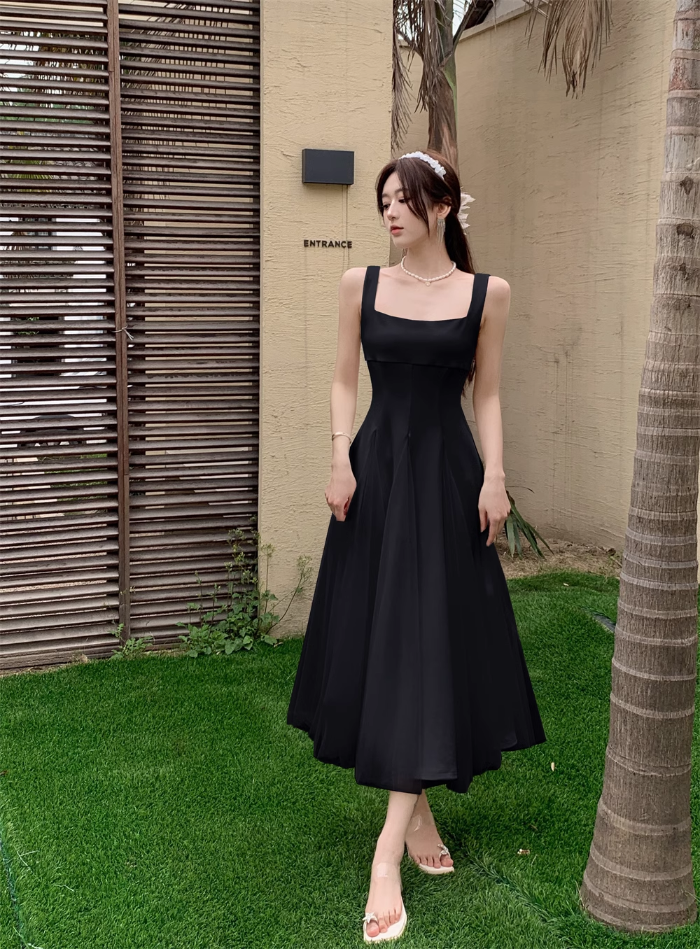 A-line White Summer Dress YM1077