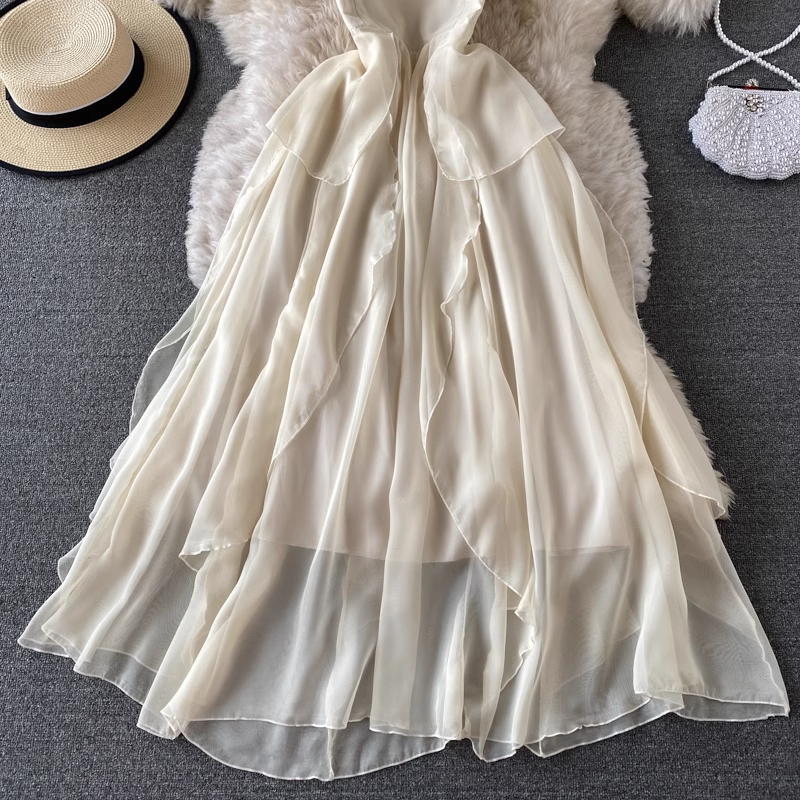 chic A-line chiffon beach dress YM594