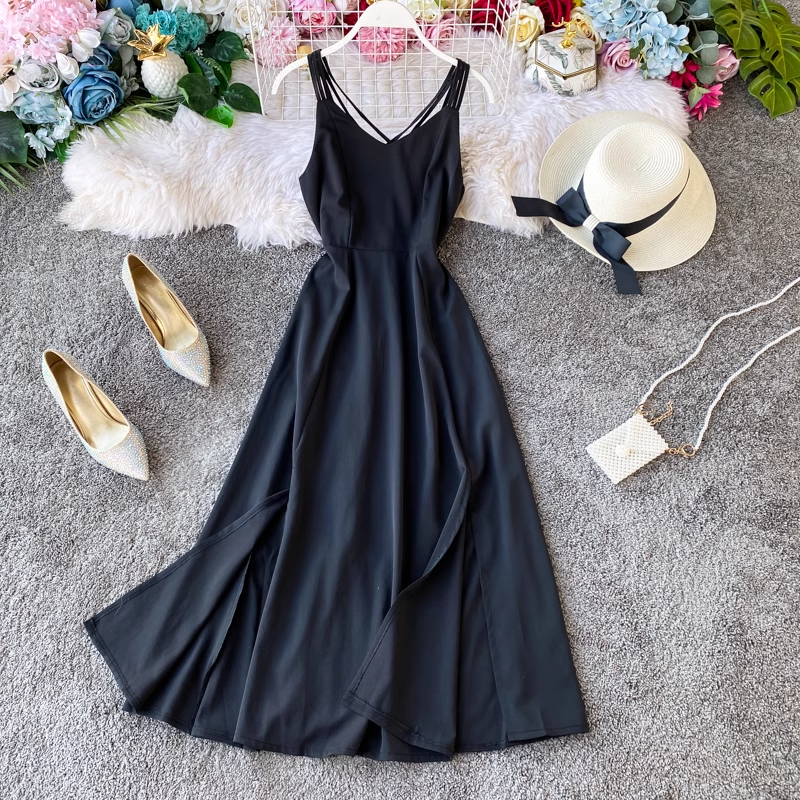 Sexy A-line Backless Beach Dress YM591