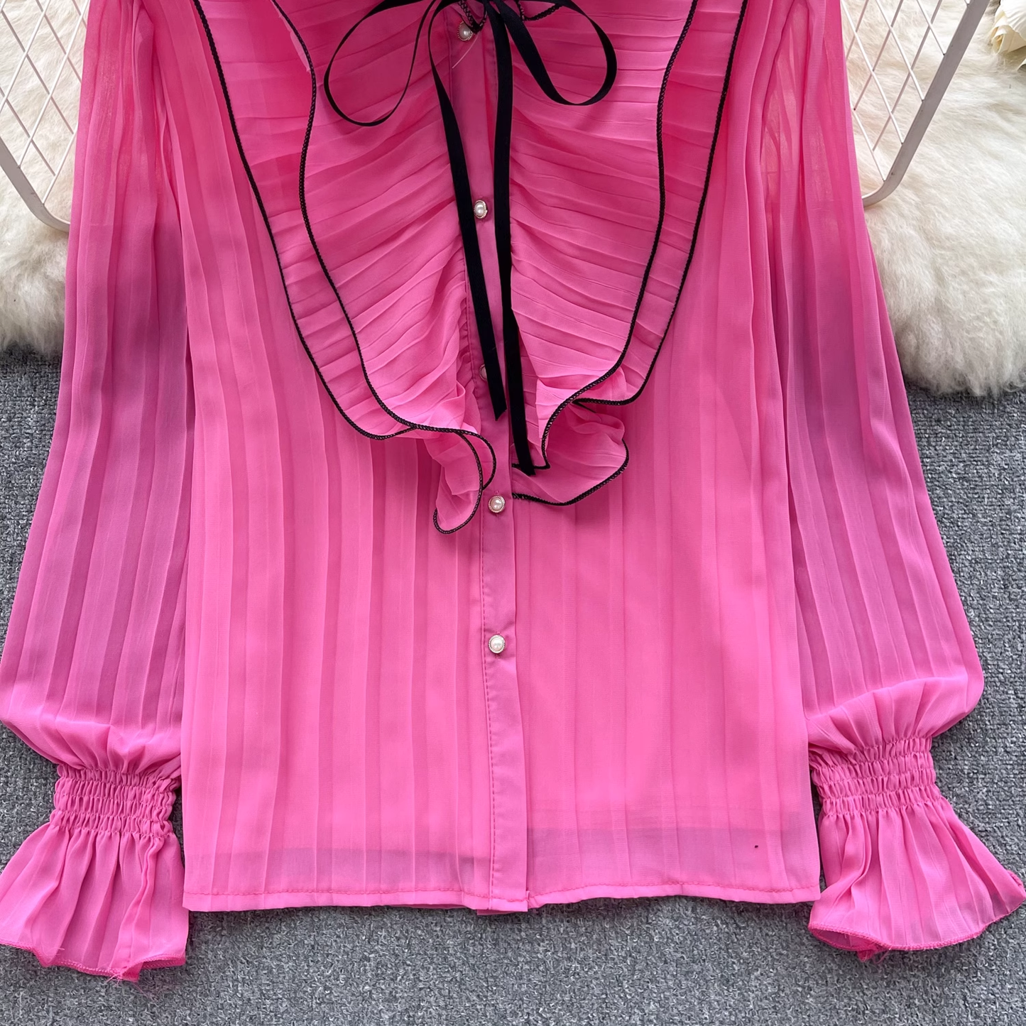 women's chiffon bell sleeve blouses YM609