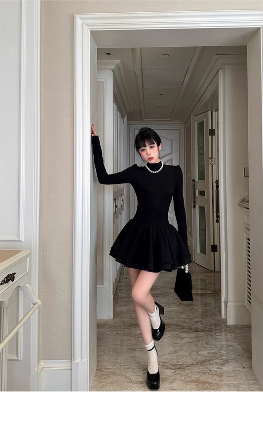 Elegant Black A Line party Dress Birthday Outfits YM1974