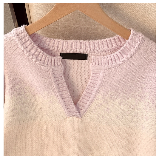 Gentle Style Soft Waxy Sweater Women's Autumn Fashion Sweet Age-reducing Knitted Sweater YM2300