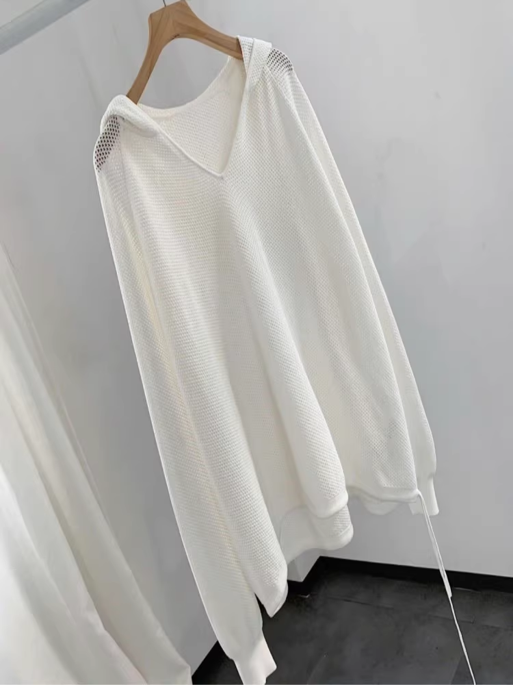 Hooded Knit Cardigan Lazy Style, YM260