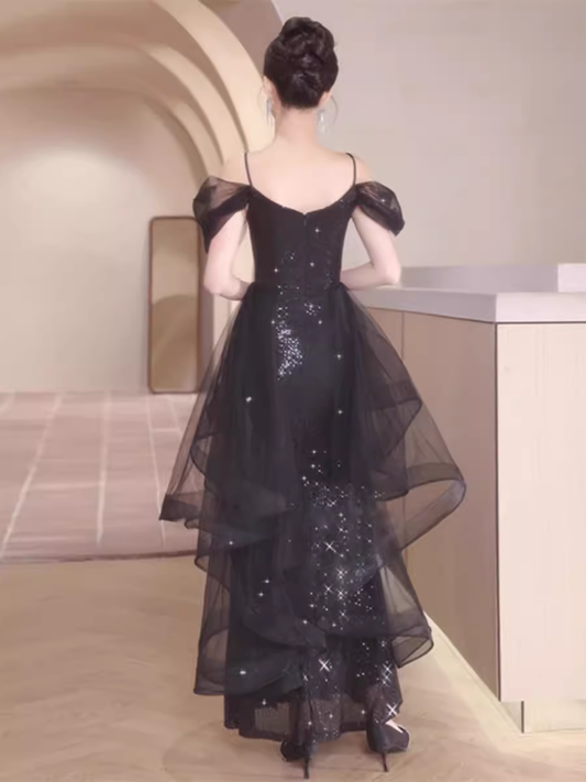 Black A-line Dress YM1483