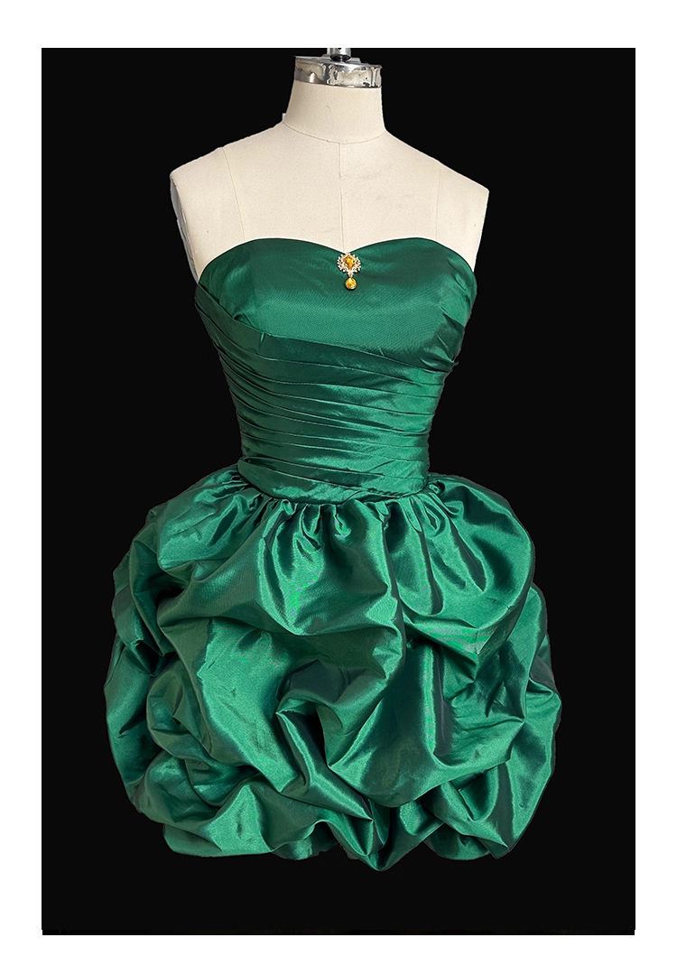 Blue Bubble Birthday Party Dress Strapless Short Evening Dress YM2306