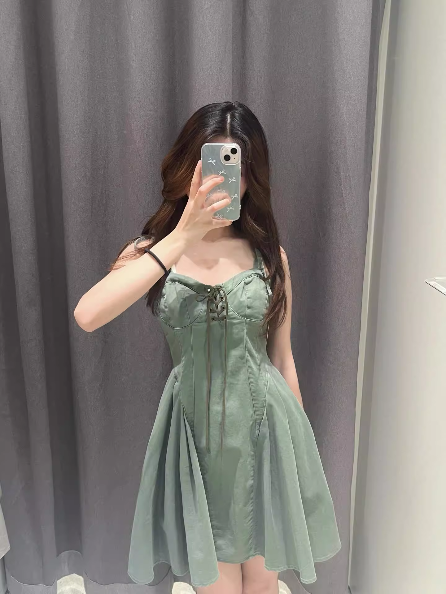 V-neck suspender dress YM1276