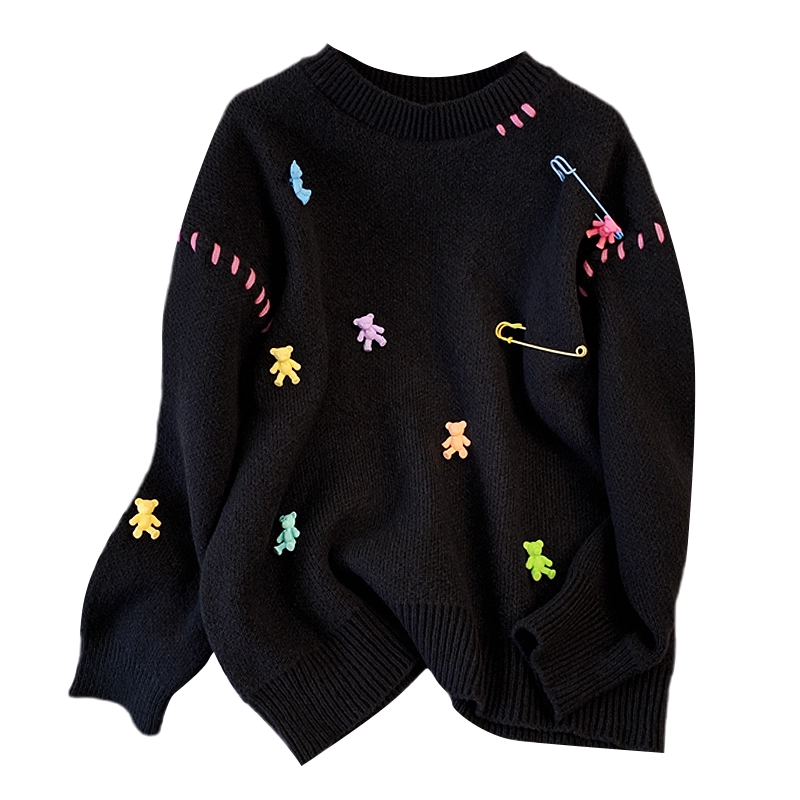 Sweet Style Knitted Sweater For Women, Early Autumn Fashion, Temperament, Slimming And Age-Reducing Sweater YM2283