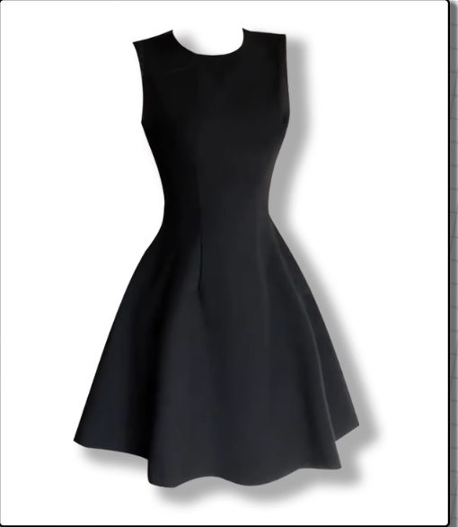 Simple Sleeveless Black A-Line Short Dress Vacation Dress YM2165
