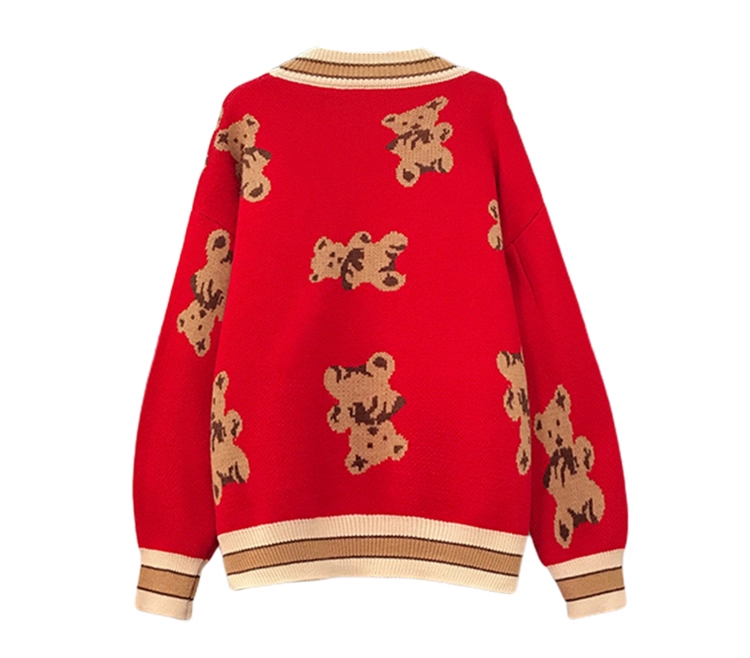Knitted Cardigan Bear Sweater Coat YM2286