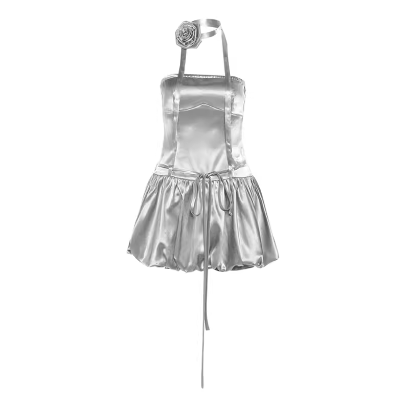 Silver A-line Mini Dress YM1348