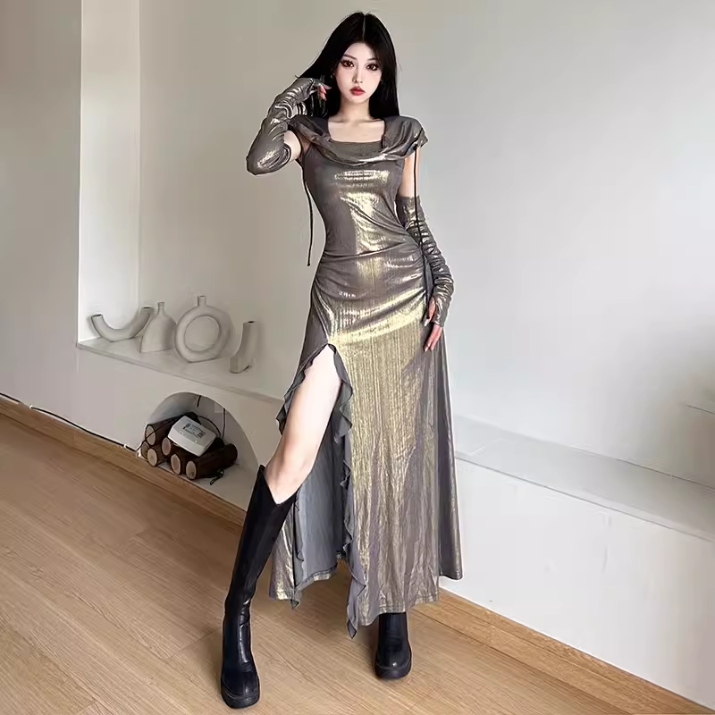 Chic Long Dress With Split YM1522