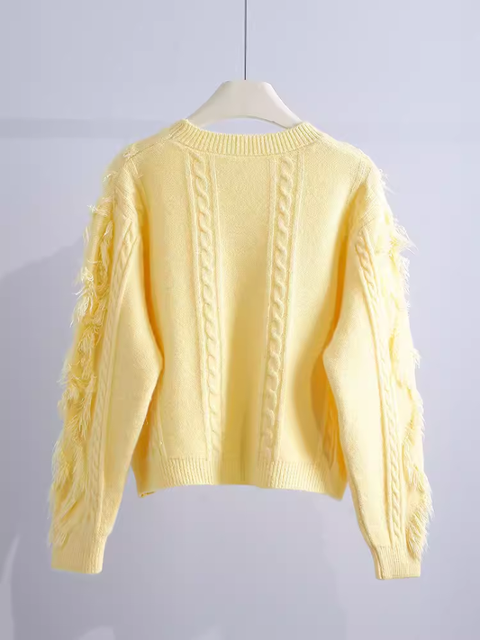 women's tassel twist sweater YM650