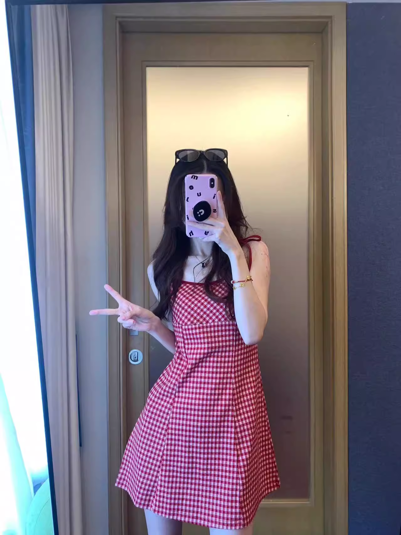 Red Suspender Dress New Retro Short Dress YM1783