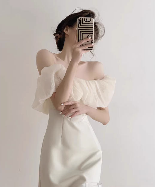 Birthday Dress One-shoulder Slim Sexy Long Party Dress YM1724