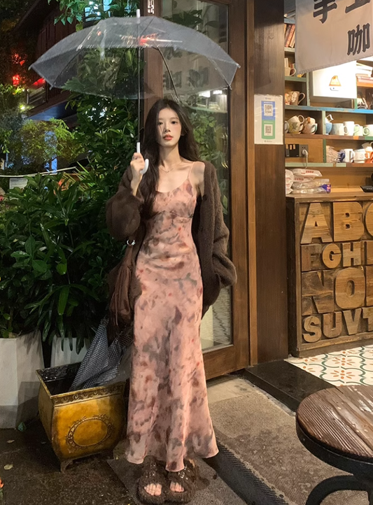 New Arrive French Dress Chic Print Party Birthday Dress YM1740