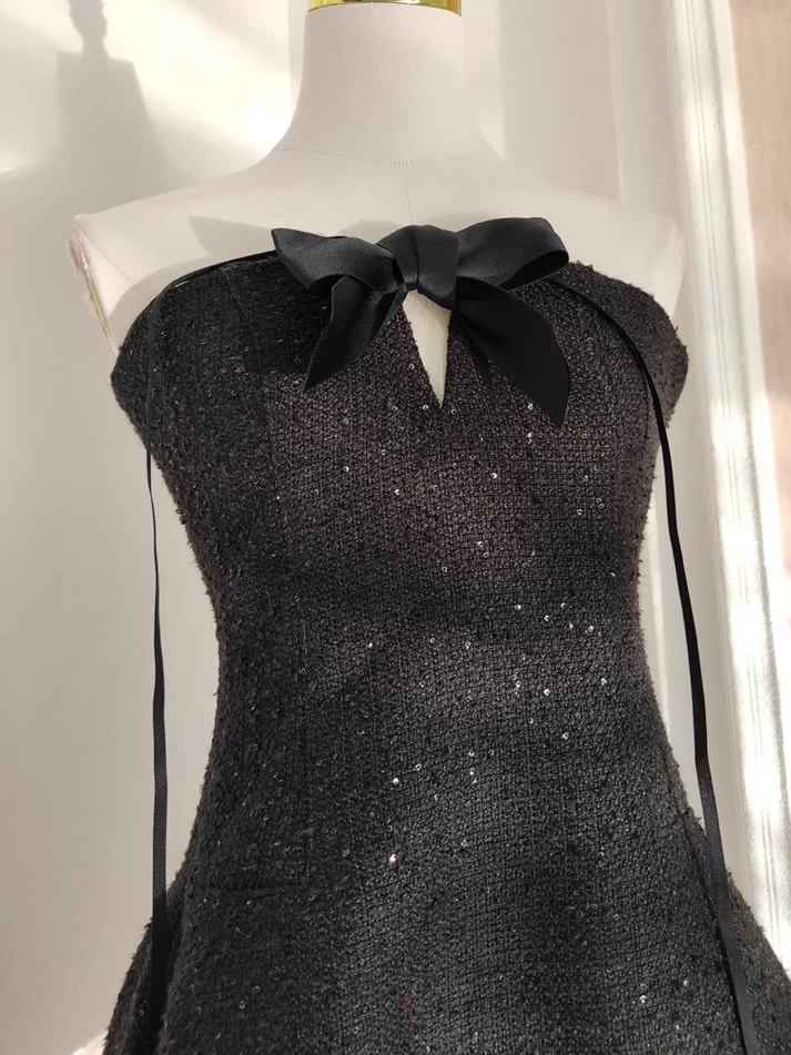 Halter Black Short Homecoming Dress Short Dress YM1604