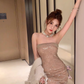 Sexy Sequin Strapless Short Dress Birthday Dress YM1713