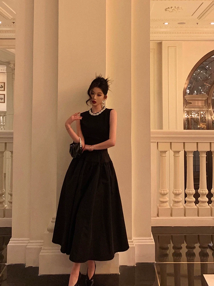 Black Dress New Style Princess Long Party Dress  YM1600