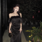 Off The Shoulder Black Dress  YM1517