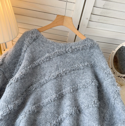 Pullover sweater women's autumn and winter round neck loose knitted sweater YM1576