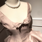 Sweet Pink Satin A Line Short Birthday Dress Homecoming Dress YM2068