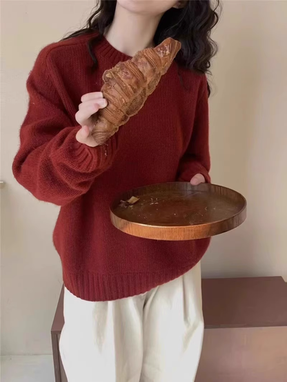 Gentle Pink Round Neck Sweater  YM1863