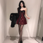 Classy Burgundy Strapless A Line Mini Party Dress Homecoming Dress YM2014