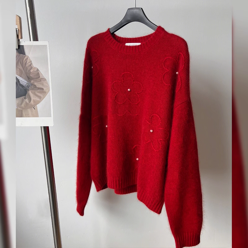 women's winter red sweater YM1905