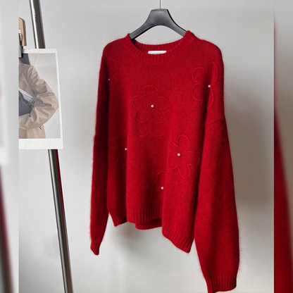 women's winter red sweater YM1905
