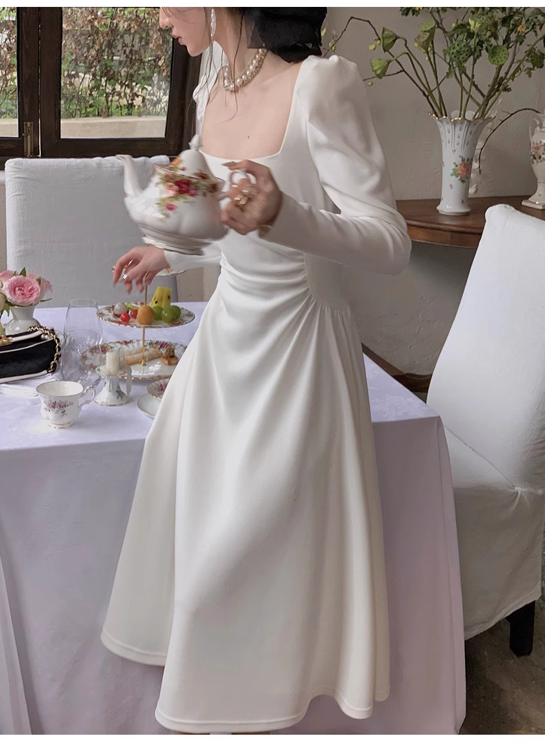 Elegant Red Long Sleeves A Line Party Dress YM1662