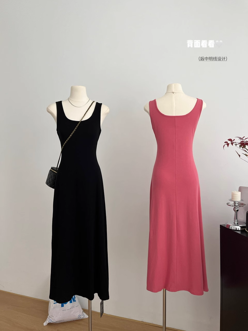 New Casual Sports Vest Suspender Long Dress Party Dress YM1758