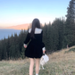 Long Sleeve Velvet Waist Slim Dress For Women Black Princess Mini Dress YM1743