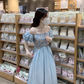 women's puff sleeve short sleeve dress YM1076