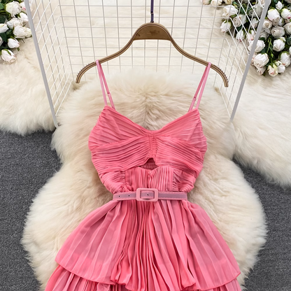 A-line V-neck Seaside Vacation Beach Dress YM284
