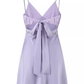 Sexy Purple V Neck Mini Dress  YM1410