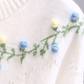 women's embroidered floral sweater jacket YM649