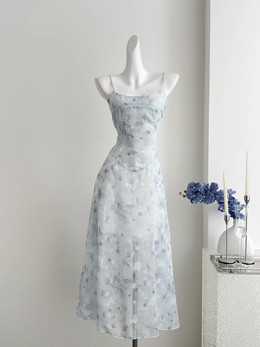 Floral Suspender Dress Sexy Sweet Seaside Holiday Fairy Dress YM1770