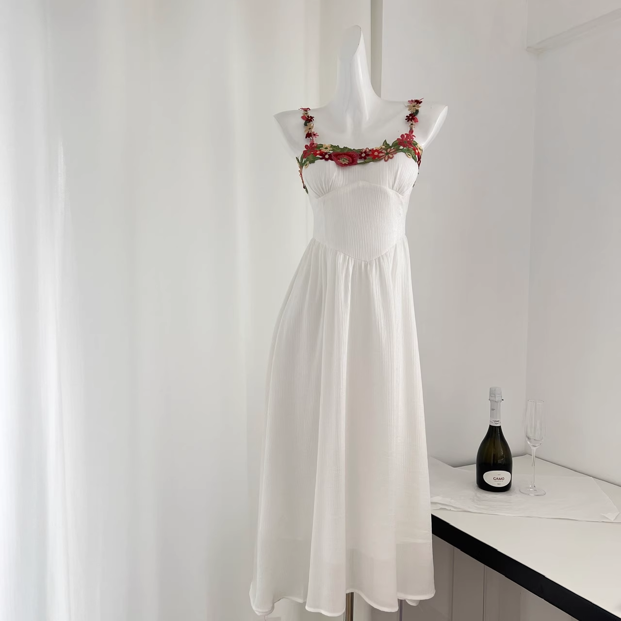 Fashion Design Pink Dress Sweet Long Party Dress With Appliques YM1792