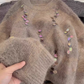 Heavy sequin pullover sweater women's autumn and winter knitted sweater YM1581