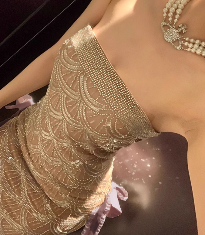 Sexy Sequin Strapless Short Dress Birthday Dress YM1713 ymprom Sexy Sequin Strapless Short Dress Birthday Dress YM1713 ymprom